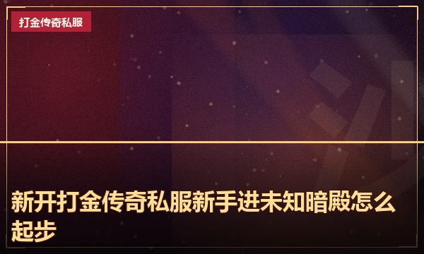 新开打金传奇私服新手进未知暗殿怎么起步